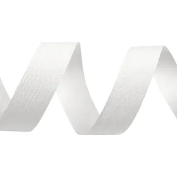 Stuha Bavlněná stuha / plátnovka šíře 15 mm, malé, 2 bílá