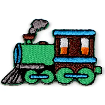 Textilní nažehlovací páska Nažehlovačka dopravní prostředky, malé, 5 zelená vláček