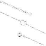 Olivie Stříbrný řetízek na nohu se srdíčkem 5750