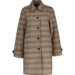 KABÁT GANT CHECKED CAR COAT DEEP BROWN