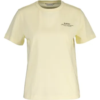 Dámské tričko TRIČKO GANT REG GRAPHIC PRINT SS T-SHIRT VANILLA YELLOW
