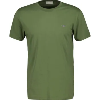 Pánské oblečení TRIČKO GANT SLIM SHIELD SS T-SHIRT DRY HERB GREEN