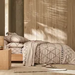 Blancheporte Povlečení Massai s potiskem a střapci, bavlna Velikost: klasické prostěradlo 240x300 cm