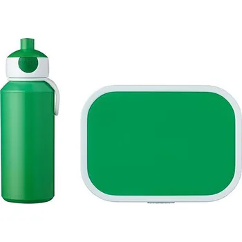 Svačinový box MEPAL Campus zelená - snídaňový box / plastová sendvičová nádoba s lahví vody