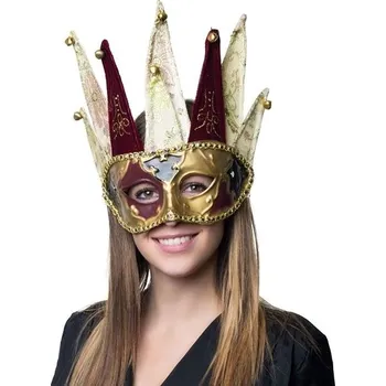 Karnevalová maska Funny Fashion Benátská maska škraboška s korunou