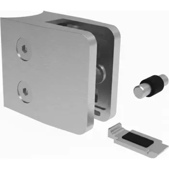 Zábradlí Hahn Steel Držák skla 52x52mm pro sloupek O42,4 mm, model 26 - ZAMAK slitina, broušený