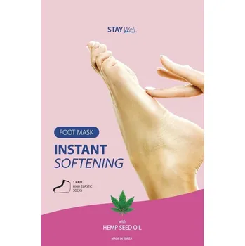Kosmetika na nohy Stay Well - Instant Softening Foot Mask Hemp Seed Masky na nohy 34 g unisex