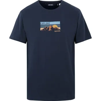 Pánské oblečení Pánské tričko Regatta Cline IX Velikost: XL / Barva: tmavě modrá/bílá