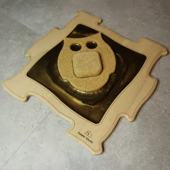 Dřevěná hračka Dřevěné senzomotorické puzzle Sova - 1 ks