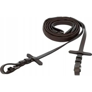 Otěže pro koně EQUESTRIAN QUEEN Magna, měkké gumové, hnědé, velikost FULL