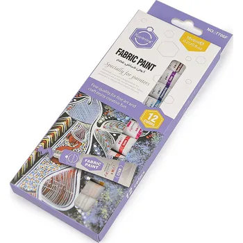 Výtvárné potřeby Barvy na textil 12 barev