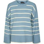 PIECES Svetr PCMathilde nebeská modř / bílá