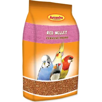 Krmivo pro ptáka Proso Avicentra červené 1kg-KARTON