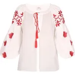 usha FESTIVAL Halenka červená / barva bílé vlny