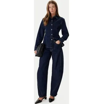 Pánská košile Calvin Klein Jeans džínová košile LV047E709G Tmavomodrá XL