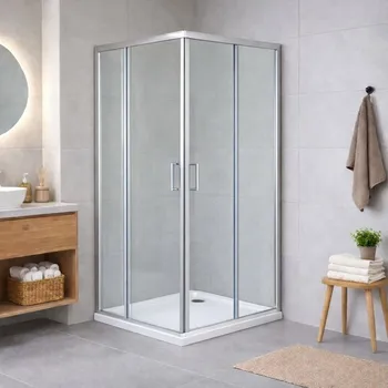 HOPA - Sprchový kout BARCELONA PLUS QUADRATO - Barva rámu - Chrom/Leštěný hliník (ALU), Rozměr A - 80, Rozměr B - 80, Směr zavírání - Univerzální Levé / Pravé, Výplň - Grape bezpečnostní sklo - 5 / 6 mm OLBBAR80CGBV