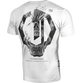 Pánské tričko Pánské triko Octagon Skull white velikost: XL