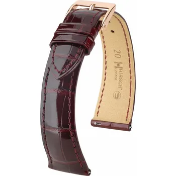 Řemínek na hodinky Kožený řemínek Hirsch London L 04307060-7, červený, aligátoří kůže, délka L, Quick Release