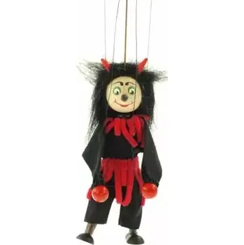 Dřevěná hračka Česká dřevěná hračka Dřevěné mini loutky - Čert (CH25039)