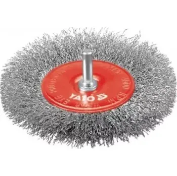 Drátěný kartáč Yato - Kartáč drátěný boční s nástavcem do vrtačky 100mm