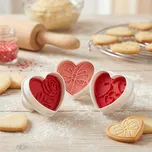 TESCOMA Delicia Hearts 3 ks bílé - plastové vykrajovátka na cukroví a perníčky