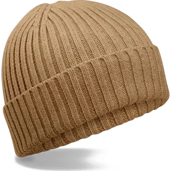 Pracovní obuv Beechfield Čepice B 341B, bio, pletená, dětská - AKCE! COT53341B40599-peach UNI Broskvová