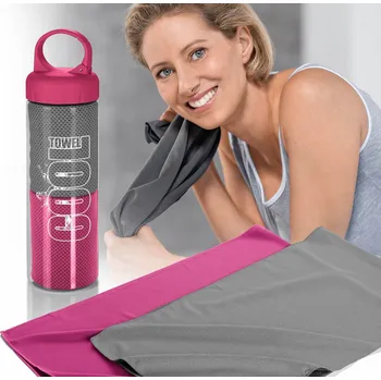 Ručník Weltbild Chladící ručníky 2 ks šedá, růžová