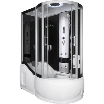 Sprchový box Kerra Fantasia 150 x 85 x 217 cm pravá čirý černý