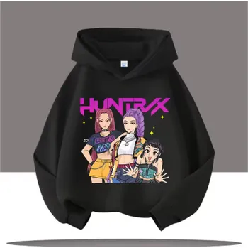 Chlapecký svetr KPop Demon Hunters (Lovkyně démonů) KPop Demon Hunters dětská mikina s potiskem (Huntrix) - mix barev Barva: černá (13), Velikost: 130