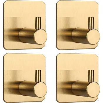 Věšák 4x VĚŠÁK SAMOLEPICÍ HÁČEK NA RUČNÍK ZLATÝ LOFT 3M PÁSKA