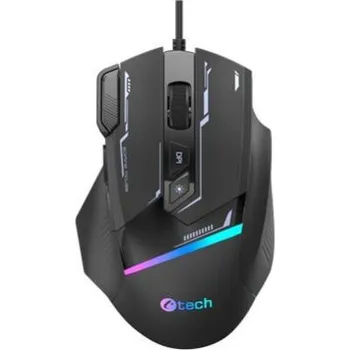 Myš C-TECH herní myš Zyra (GM-16), casual gaming, 7200 DPI, 8 tlačítek, RGB podsvícení, USB