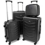 Rogal Černá sada 4 odolných skořepinových kufrů Armor - vel. S,