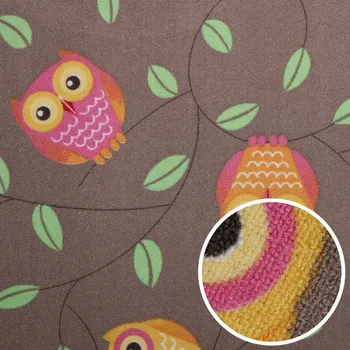 Koberec AKCE: 120x170 cm Dětský kusový koberec Little Owls - obšitý ze všech stran, šíře, hnědá, filc, dětský pokoj, AladinWorld Expres - 1 rok na vrácení + DOPRAVA ZDARMA k Vám i zpět