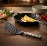 TESCOMA GrandCHEF Plus 32,5 cm černá - prolamovaná kuchyňská obracečka z nerezové oceli