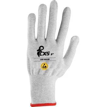 Pracovní rukavice CXS Rukavice KALIRI, antistatické, ESD, PVC terčíky, vel. 09