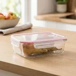 TESCOMA Freshbox Glass 1,5 l – skleněná vzduchotěsná dóza na potraviny