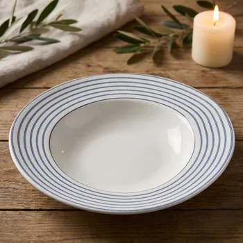 Talíř Porcelánový hluboký obědový talíř LAURA ASHLEY CANDY STRIPE 27,5 cm
