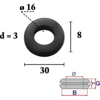 ROMIX průchodka gumová 5ks. C70392
