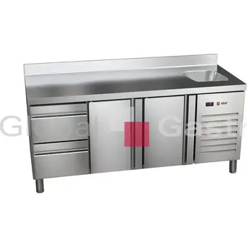 Stůl chladící ETP 7 180 22 HC S + dřez | Asber 6176703S