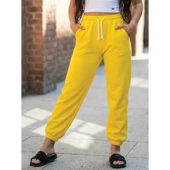 Dámské oblečení Dámské bavlněné tepláky ve žluté barvě VSB PATTY, VELIKOST XXS/XS