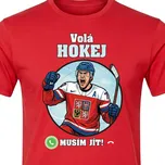 Tričko Volá Hokej - velikost 146, Barva Červená
