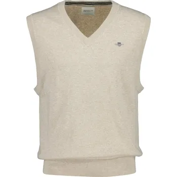Pánský svetr VESTA GANT CLASSIC COTTON VEST OAT MELANGE