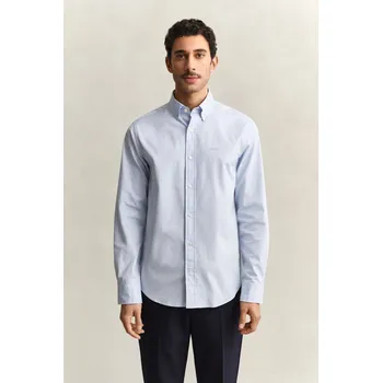 Pánské oblečení KOŠILE GANT REG PINPOINT OXFORD SHIRT LIGHT BLUE