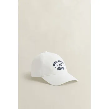 Kšiltovka KŠILTOVKA GANT GRAPHIC COTTON TWILL CAP EGGSHELL