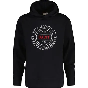 Pánské oblečení MIKINA GANT GRAPHIC HOODIE BLACK