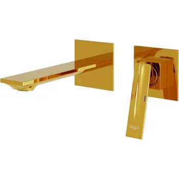 Vodovodní baterie BESCO - Podomítková umyvadlová baterie ASPIRA zlatá BABUASZL