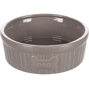 Miska pro psa Flamingo Mabel - keramická miska pro psy - béžová - 15 cm (600 ml)