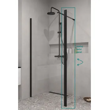 BESCO - Boční otočný panel ECO-N BLACK - Pevná stěna - 30 BCEXON30BC