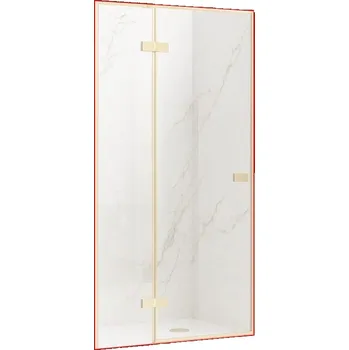 Sprchové dveře REA - Sprchové dveře bez stěnového profilu ATLAS broušené zlato 80 L REA-K4672