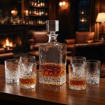 Skleněná karafa se 6 skleničkami AFFEK DESIGN EVA FROZEN 0,81 l